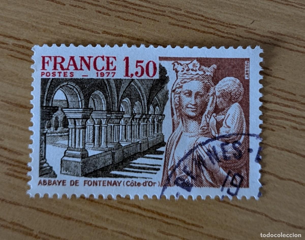 Sellos: Sello usado de Francia. Abbeye de Fontenay
