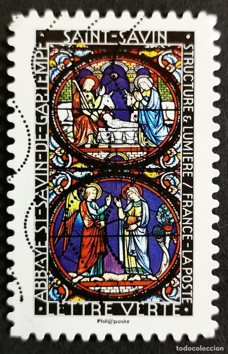 Sellos: Sello Francia 2016, Vidriera de la Abad&iacute;a de Saint-Savin de Gartem, Sin Valor Facial Michel: FR 6640