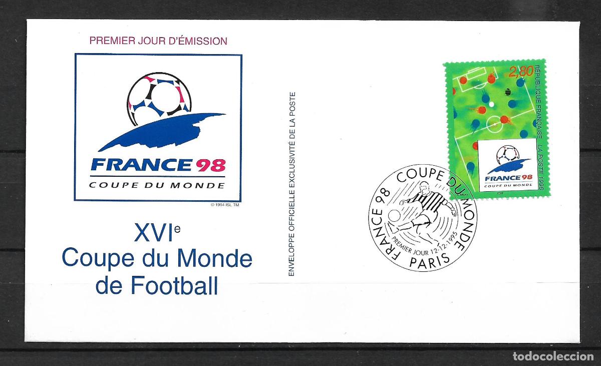 Sellos: francia 1995 sobre primer dia futbol - 153/7