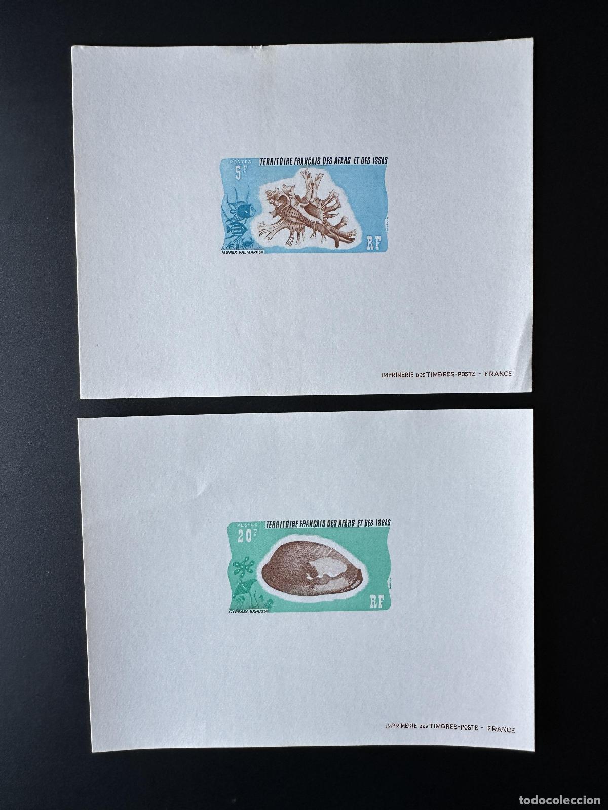 Stamps: Afars Issas 1976 Mi. 159 - 160 conchas a prueba de lujo f&oacute;siles fauna marina