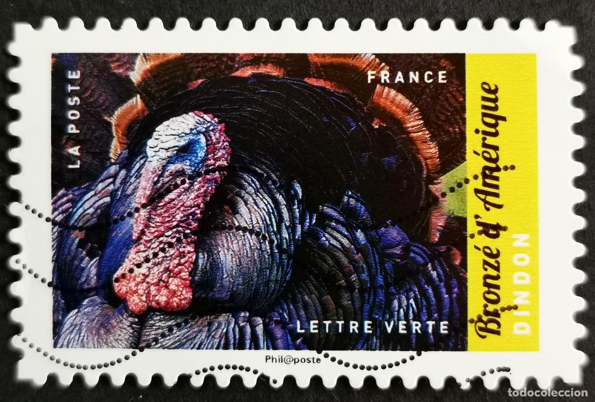 Timbres: Sello Francia 2017, Animales granja: Pavo, Sin Valor Facial Michel: FR 6684