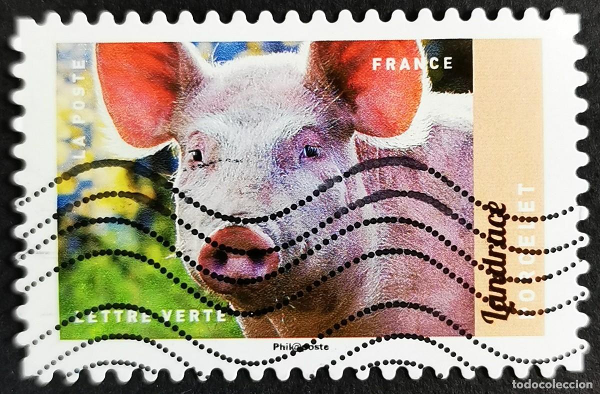 Sellos: Sello Francia 2017, Animales granja: Cerdo (Sus scrofa domestica), Sin Valor Facial Michel: FR 6687