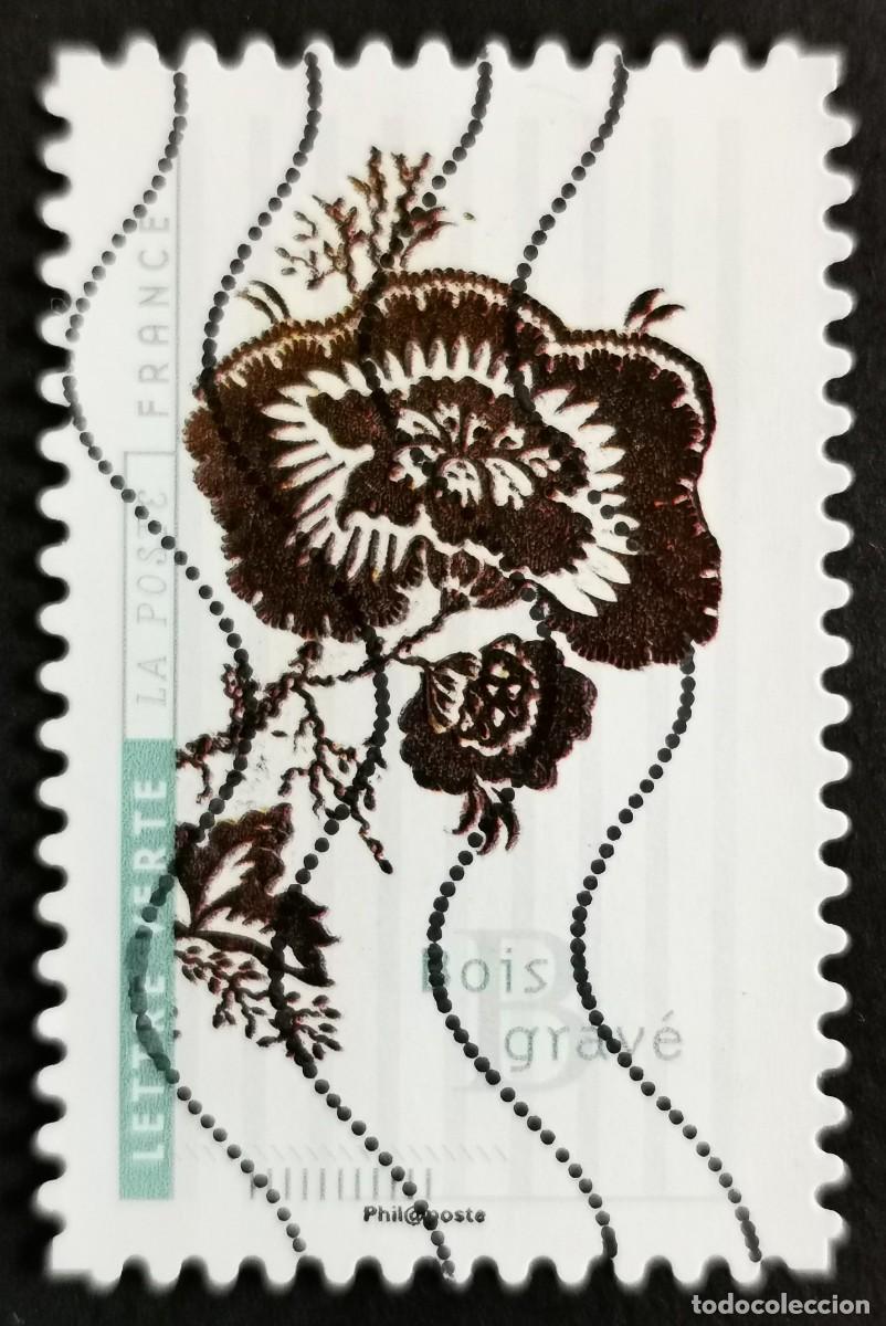 Sellos: Sello Francia 2017, Flores arte: Madera grabada, Sin Valor Facial Michel: FR 6733