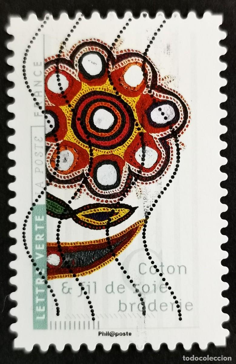 Sellos: Sello Francia 2017, Flores arte: Algod&oacute;n, Sin Valor Facial Michel: FR Algod&oacute;n