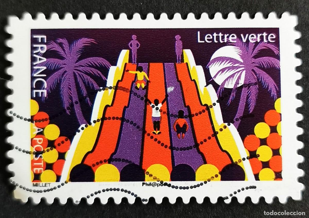 Sellos: Sello Francia 2017, Parque atracciones: Tobog&aacute;n, Sin Valor Facial Michel: FR 6766