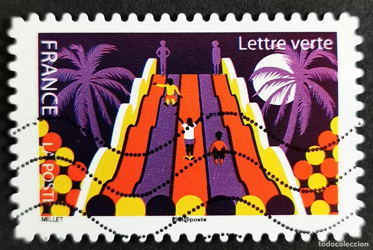 Sellos: Sello Francia 2017, Parque atracciones: Tobog&aacute;n, Sin Valor Facial Michel: FR 6766