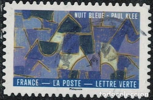 Sellos: Francia 2026 Oblit&eacute;r&eacute; Used Le Bleu dans l'Art Nuit bleue Paul Klee SU