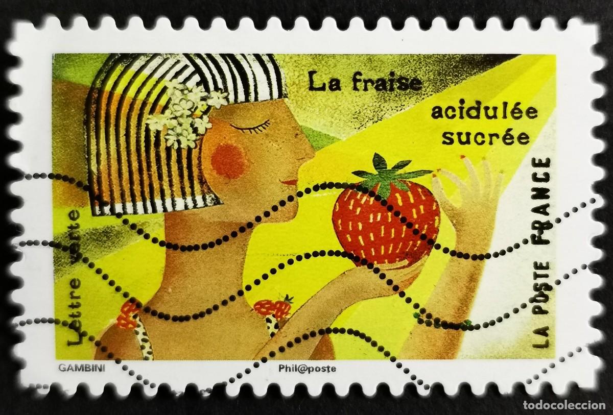 Sellos: Sello Francia 2017, Los sentidos gusto: Fresa, Sin Valor Facial Michel: FR 6793