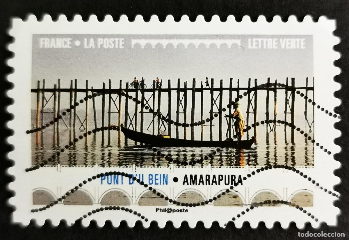 Sellos: Sello Francia 2017, Puentes: Puente U Bein, Amarapura, Myanmar, Sin Valor Facial Michel: FR 6813