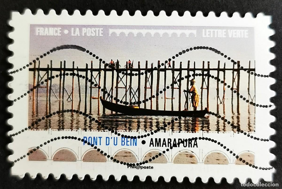 Sellos: Sello Francia 2017, Puentes: Puente U Bein, Amarapura, Myanmar, Sin Valor Facial Michel: FR 6813