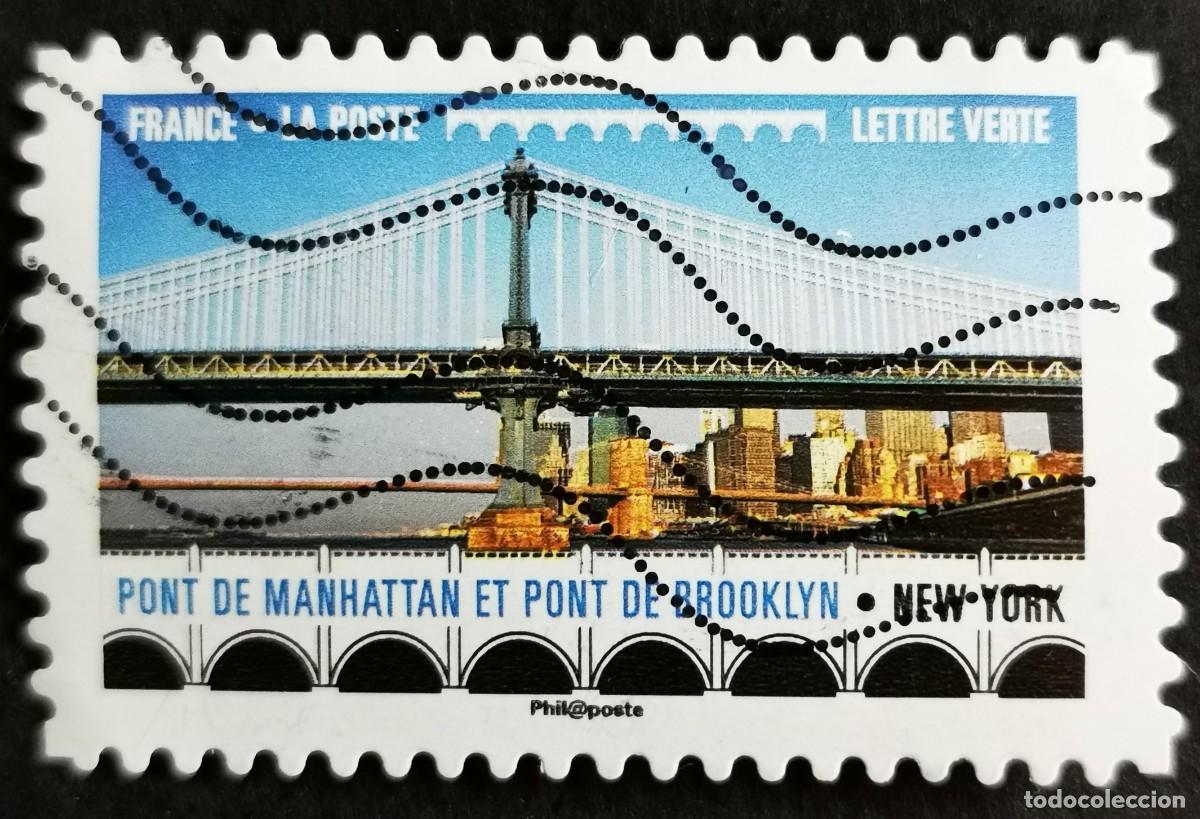 Sellos: Sello Francia 2017, Puentes: El puente de Brooklyn, Nueva York, Sin Valor Facial Michel: FR 6814