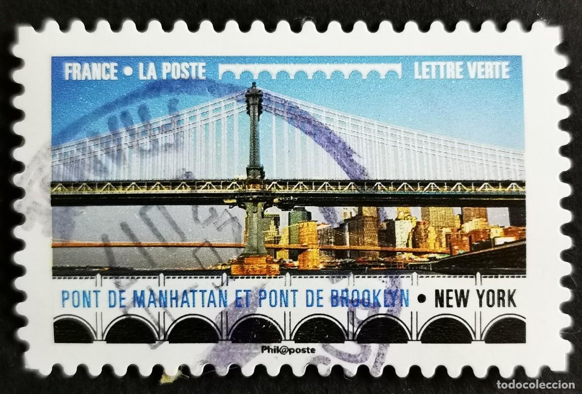 Sellos: Sello Francia 2017, Puentes: El puente de Brooklyn, Nueva York, Sin Valor Facial Michel: FR 6814