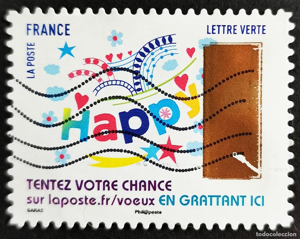 Sellos: Sello Francia 2017, El sello de raspado: Feliz, Sin Valor Facial Michel: FR 6897