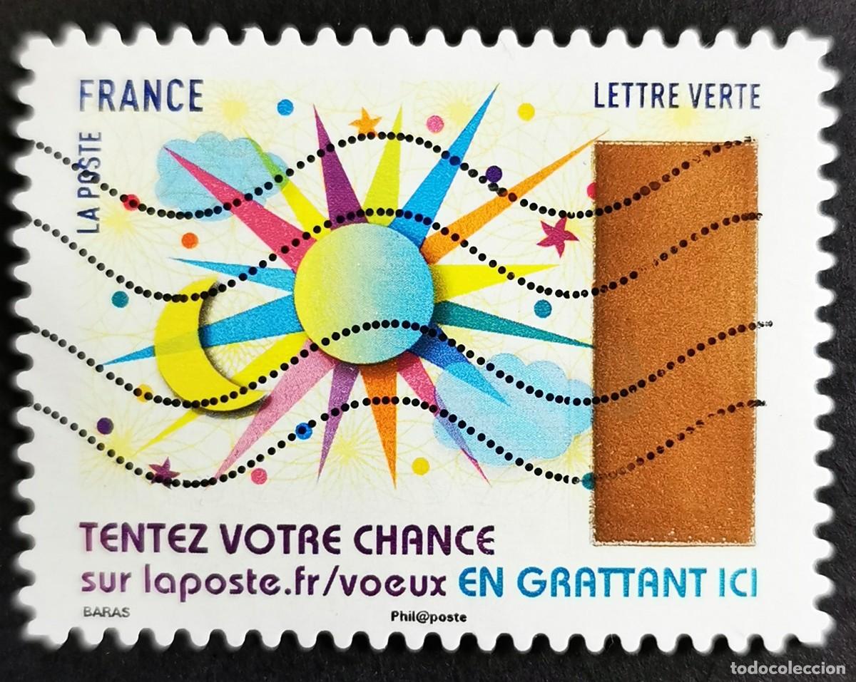 Sellos: Sello Francia 2017, El sello de raspado: Sol y luna, Sin Valor Facial Michel: FR 6900