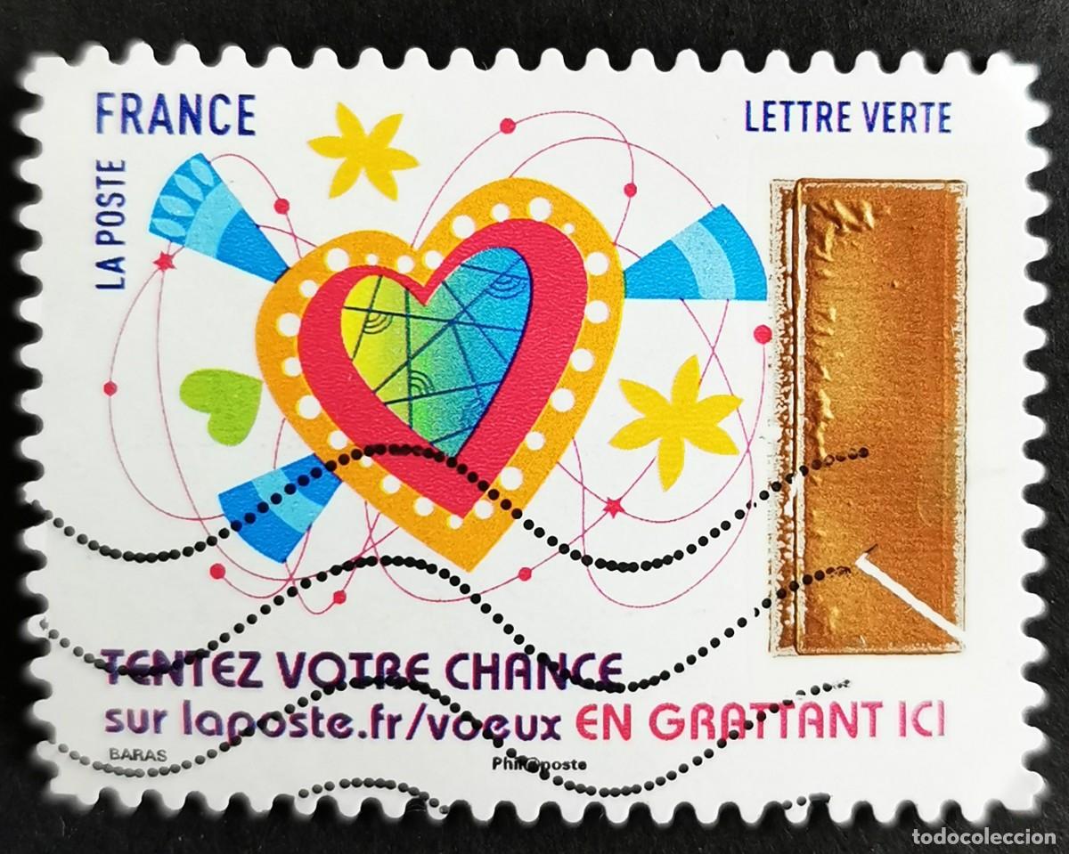 Sellos: Sello Francia 2017, El sello de raspado: Coraz&oacute;n, Sin Valor Facial Michel: FR 6901
