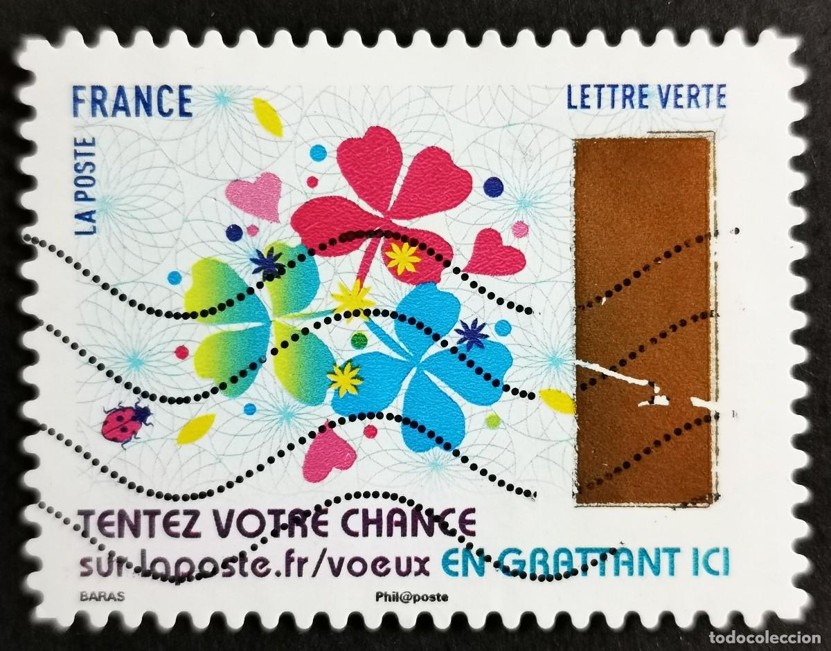 Sellos: Sello Francia 2017, El sello de raspado: Tr&eacute;bol de cuatro hojas, Sin Valor Facial Michel: FR 6904