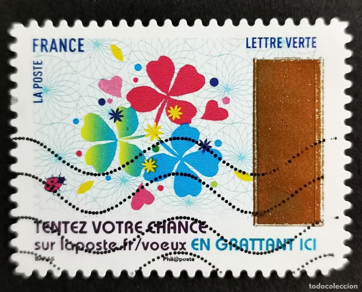 Sellos: Sello Francia 2017, El sello de raspado: Tr&eacute;bol de cuatro hojas, Sin Valor Facial Michel: FR 6904