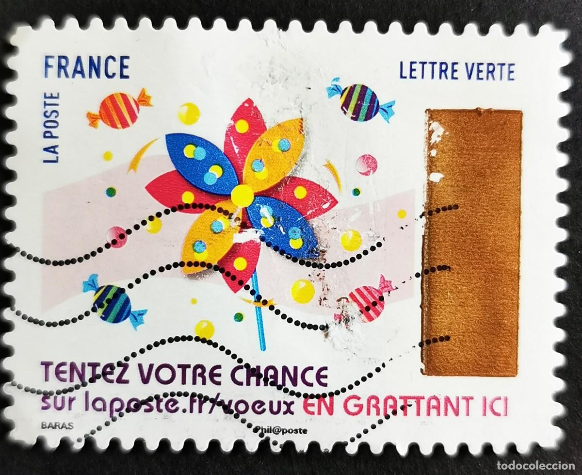 Sellos: Sello Francia 2017, El sello de raspado: Molino de viento infantil, Sin Valor Facial Michel: FR 6905