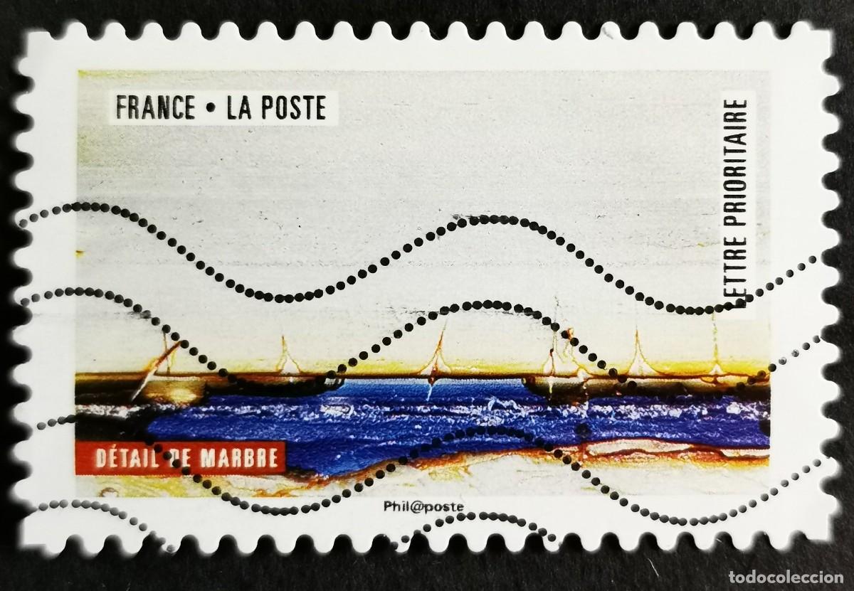 Sellos: Sello Francia 201, Obra naturaleza: Detalle de m&aacute;rmol, Sin Valor Facial Michel: FR 6928