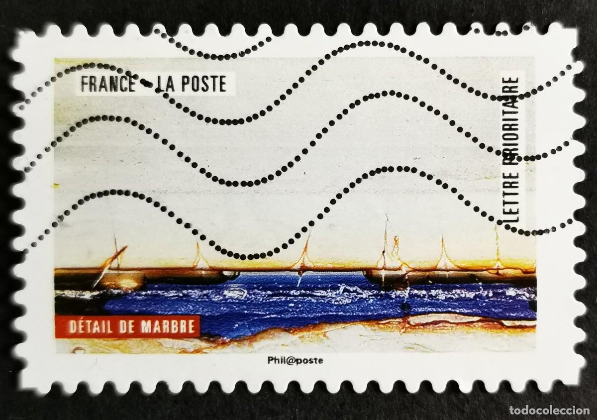 Sellos: Sello Francia 201, Obra naturaleza: Detalle de m&aacute;rmol, Sin Valor Facial Michel: FR 6928