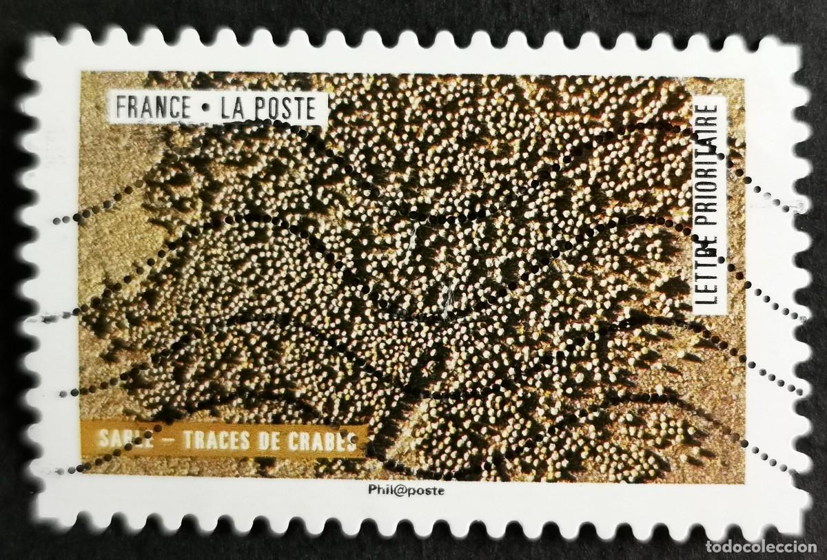 Sellos: Sello Francia 2018, Obra naturaleza: Rastros cangrejos arena, Sin Valor Facial Michel: FR 6931