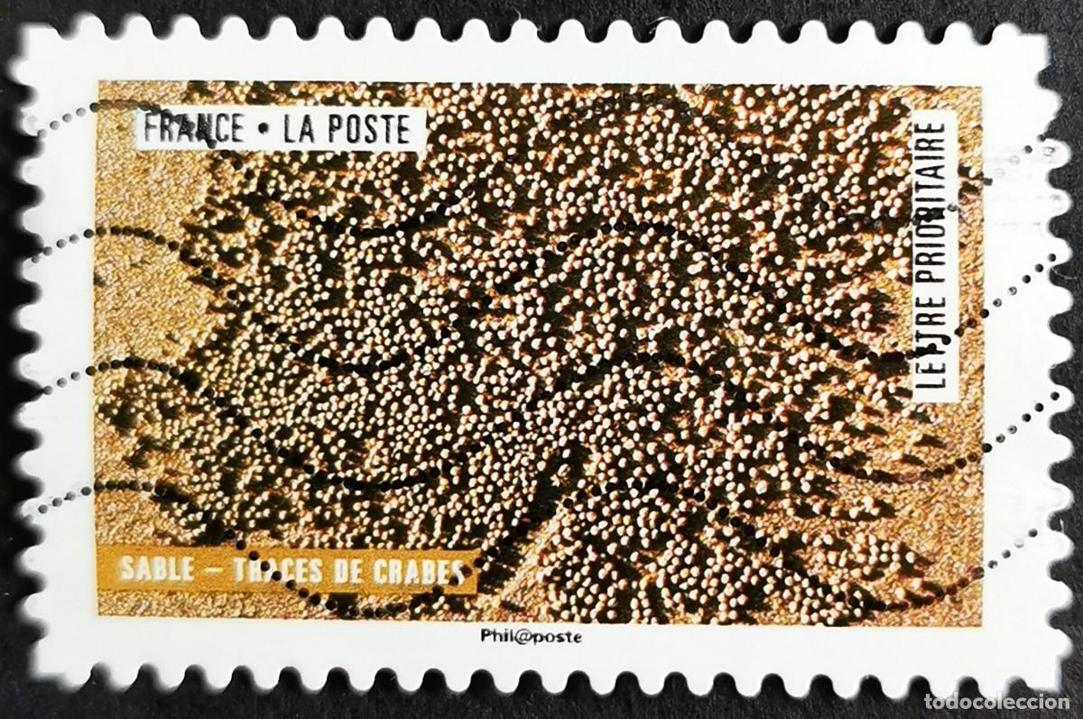 Sellos: Sello Francia 2018, Obra naturaleza: Rastros cangrejos arena, Sin Valor Facial Michel: FR 6931