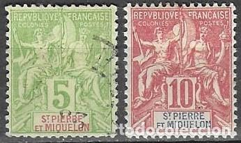 Sellos: SELLOS USADOS DE SPM 1900, YT 72/ 73