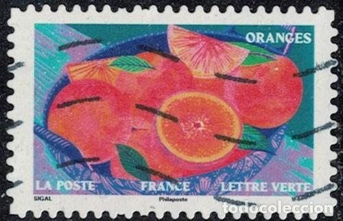 Sellos: Francia 2025 Oblit&eacute;r&eacute; Used Jardin d'Automne Oranges