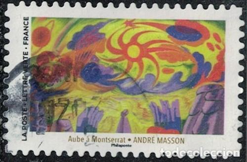 Sellos: Francia 2025 Oblit&eacute;r&eacute; Used Grand Soleil Aube &agrave; Montserrat Andr&eacute; Masson Y&T FR 2515 SU