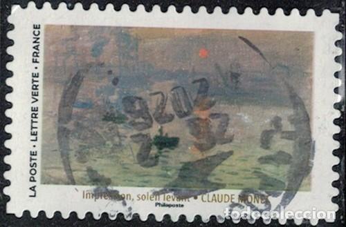 Sellos: Francia 2025 Oblit&eacute;r&eacute; Used Grand Soleil Impression Soleil levant Claude Monet Y&T FR 2522 SU