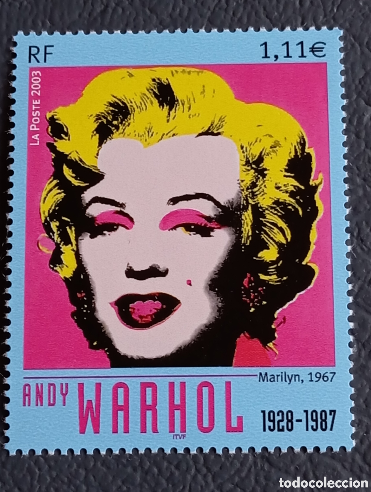 Sellos: Sello Francia 2003 Andy Warhol - Marilyn Monroe MNH (Yvert 3628)