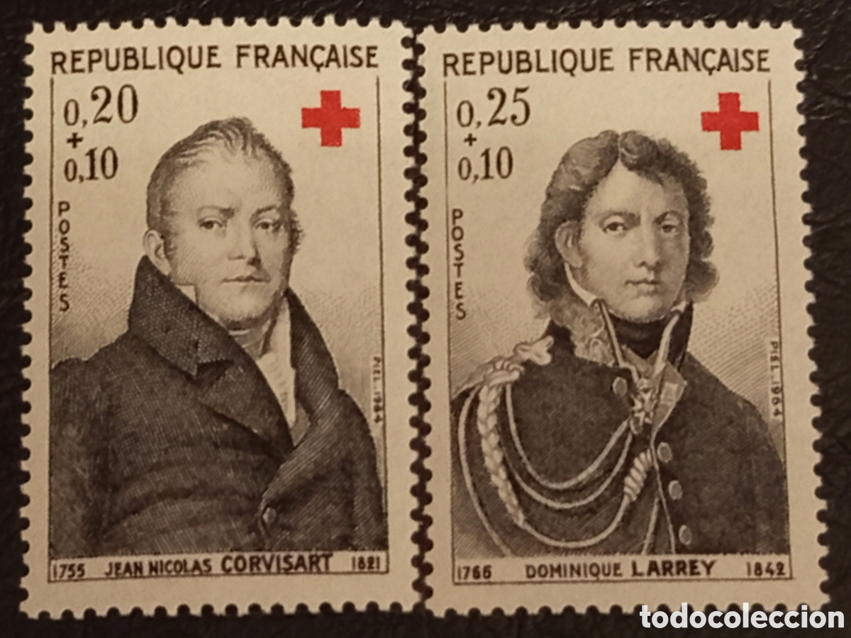 Sellos: Francia 1433/34 1964 Cruz Roja Nuevo MNH