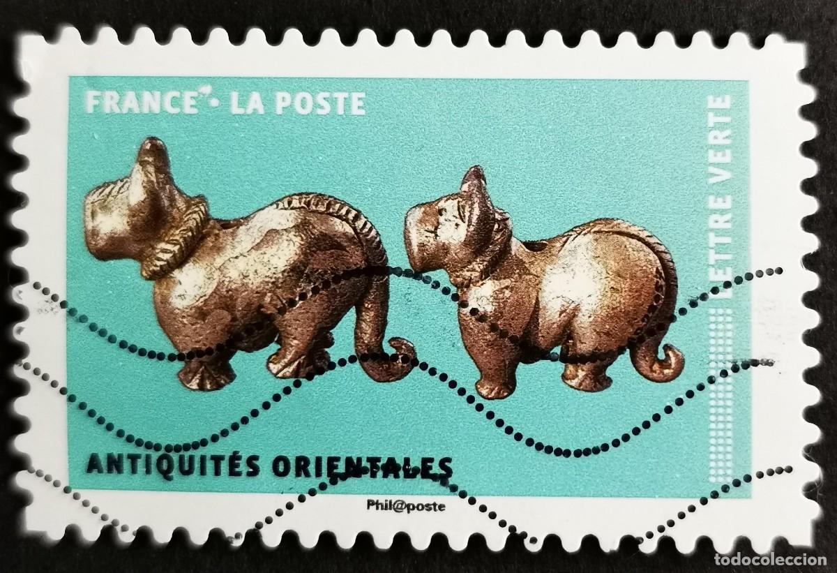 Sellos: Sello Francia 2018, Perros en el arte: Antig&uuml;edades orientales, Sin Valor Facial Michel: FR 6948