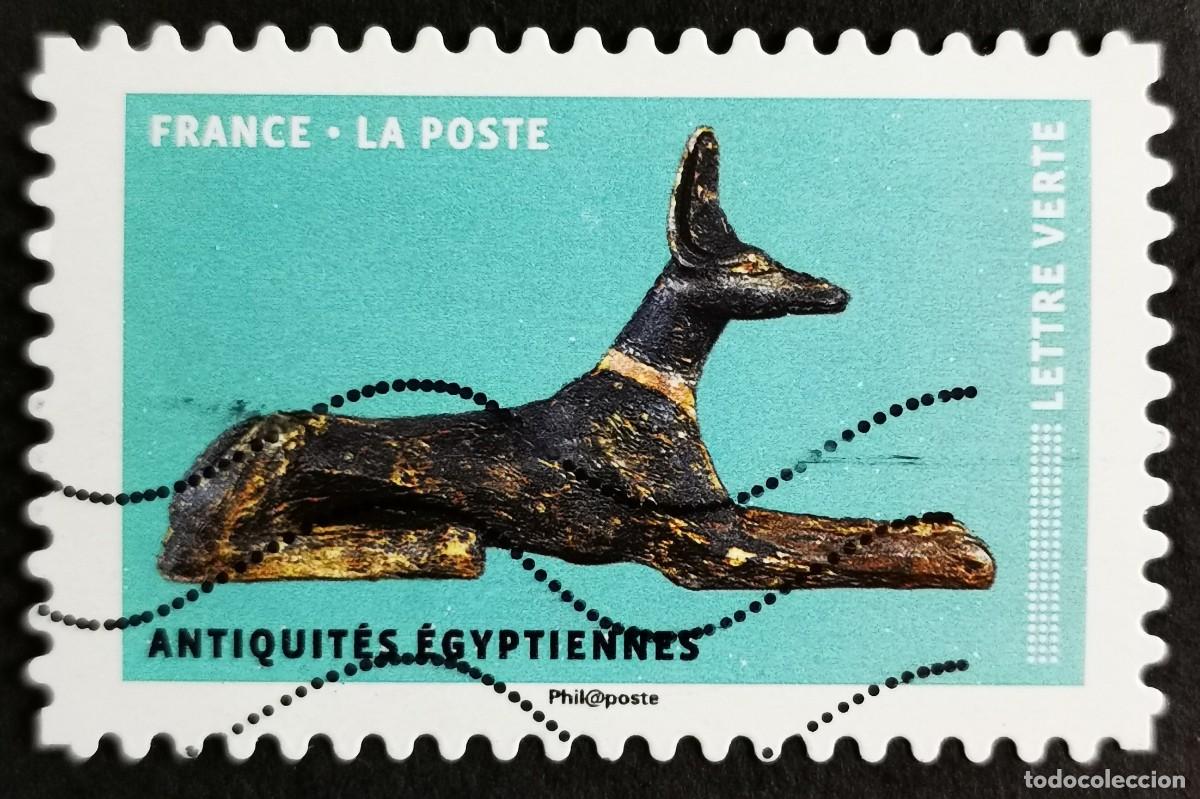 Sellos: Sello Francia 2018, Perros en el arte: Antig&uuml;edades egipcias, Sin Valor Facial Michel: FR 6949