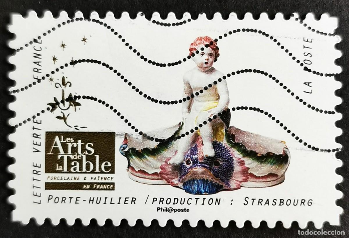 Sellos: Sello Francia 2018, Porcelana francesa: Porta vinagrera Estrasburg, Sin Valor Facial Michel: FR 6963