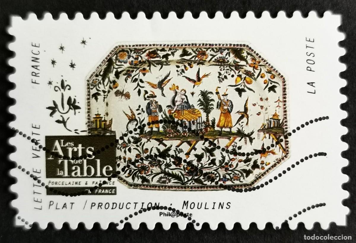 Sellos: Sello Francia 2018, Porcelana francesa: Plato / Producci&oacute;n: Moulin, Sin Valor Facial Michel: FR 6965