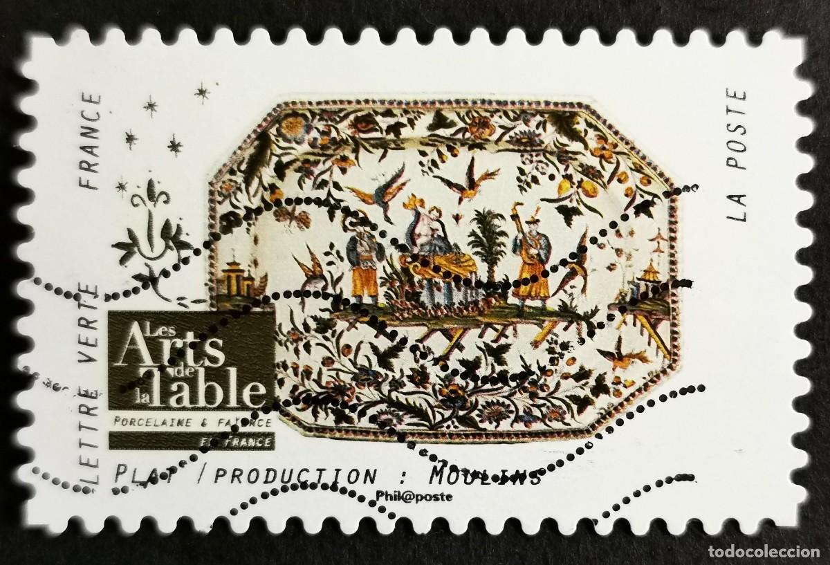 Sellos: Sello Francia 2018, Porcelana francesa: Plato / Producci&oacute;n: Moulin, Sin Valor Facial Michel: FR 6965
