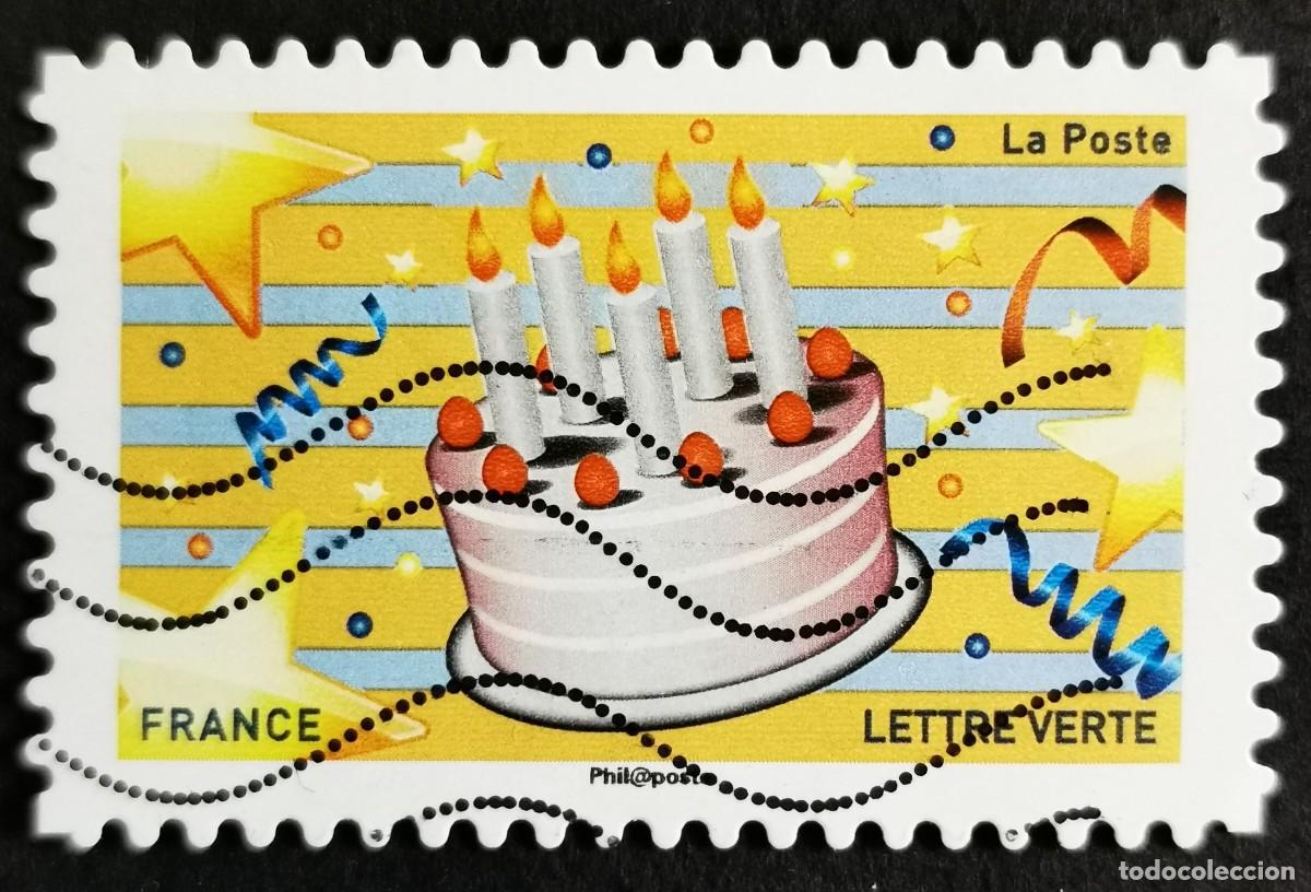 Sellos: Sello Francia 2018, Emojis: Cumplea&ntilde;os, Sin Valor Facial Michel: FR 7005