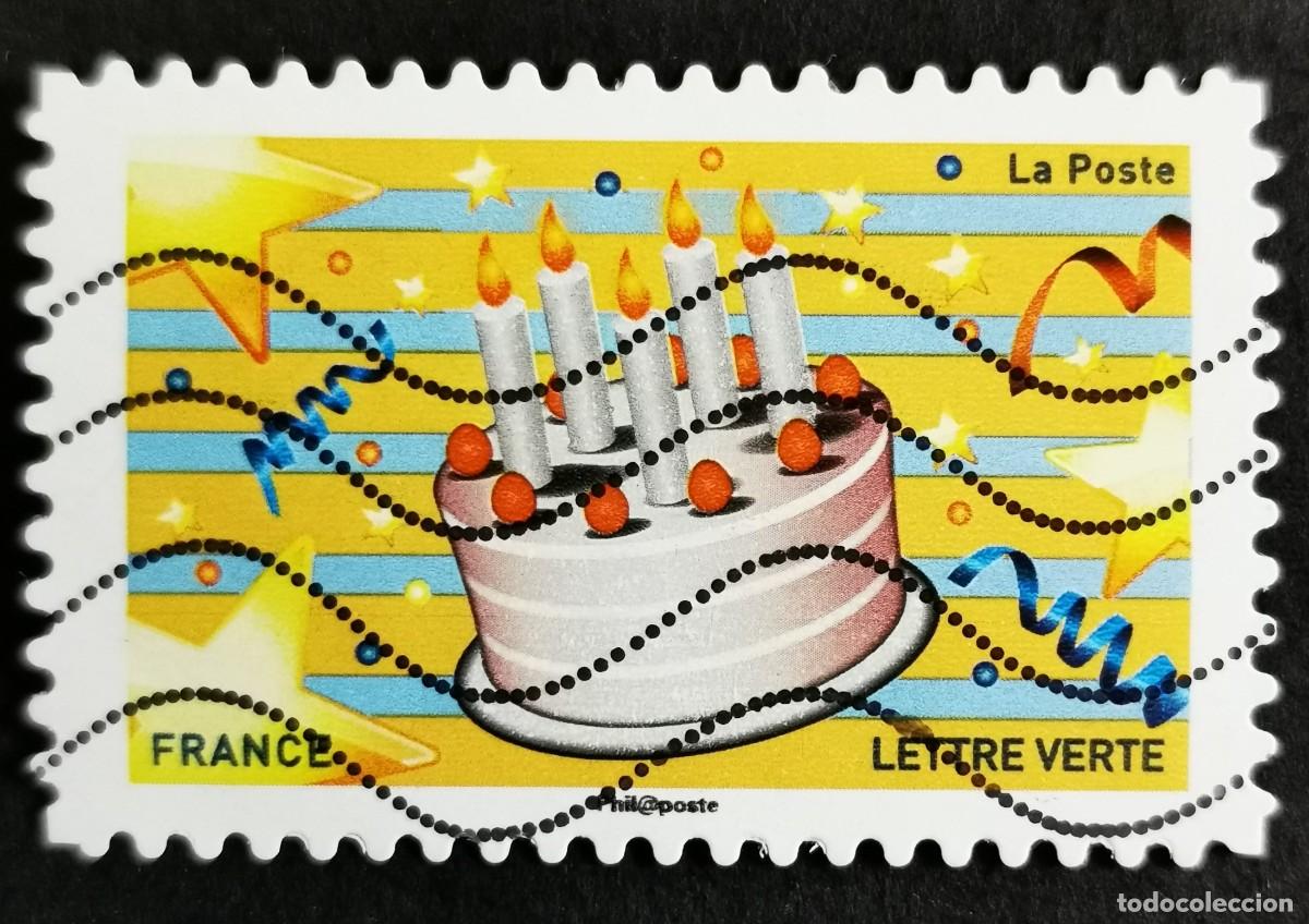 Sellos: Sello Francia 2018, Emojis: Cumplea&ntilde;os, Sin Valor Facial Michel: FR 7005