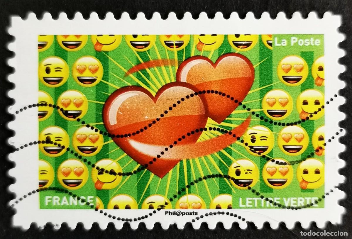 Sellos: Sello Francia 2018, Emojis: Copas, Sin Valor Facial Michel: FR 7011