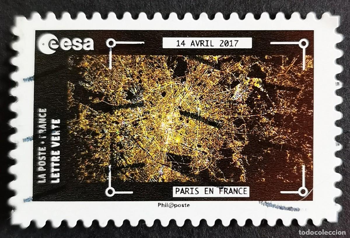 Sellos: Sello Francia 2018,Vistas Estaci&oacute;n Espacial : Par&iacute;s de noche, Sin Valor Facial Michel: FR 7019