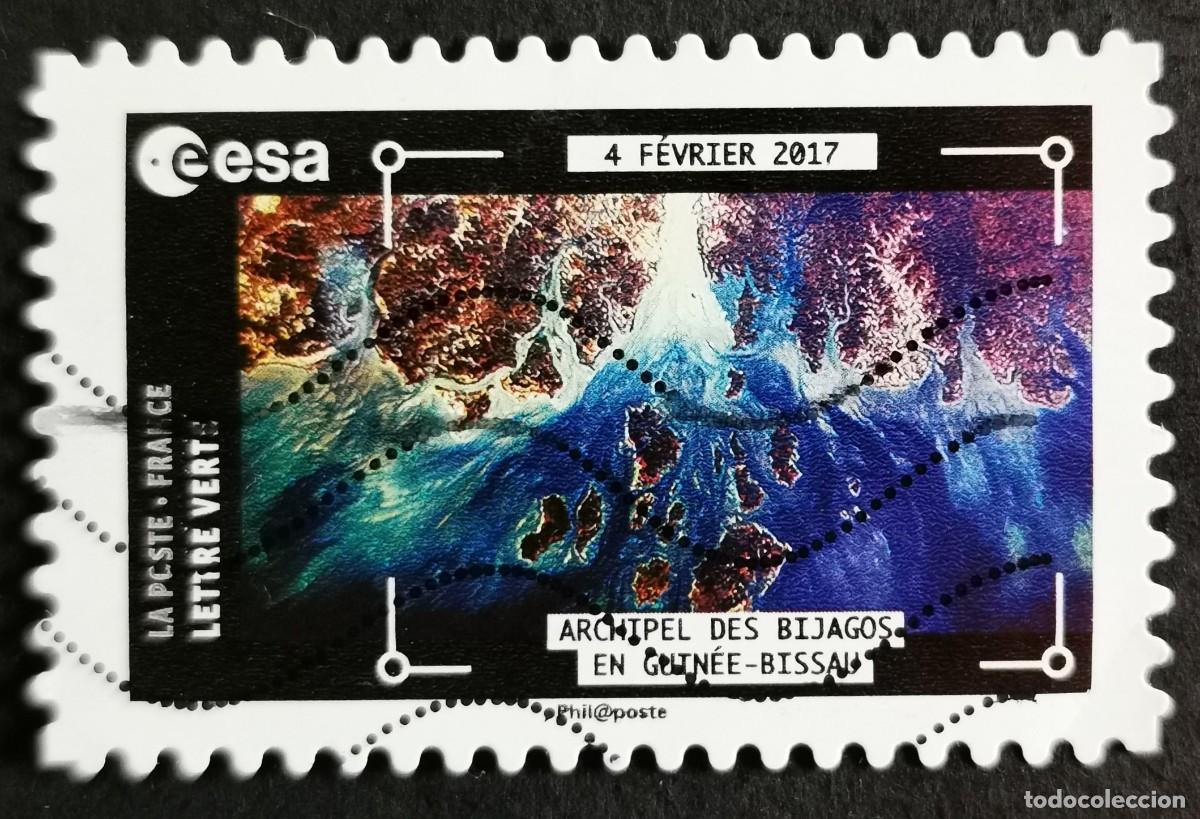 Sellos: Sello Francia 2018,Vistas Estaci&oacute;n Espacial: Archipi&eacute;lago Bijag&oacute;s, Sin Valor Facial Michel: FR 7021
