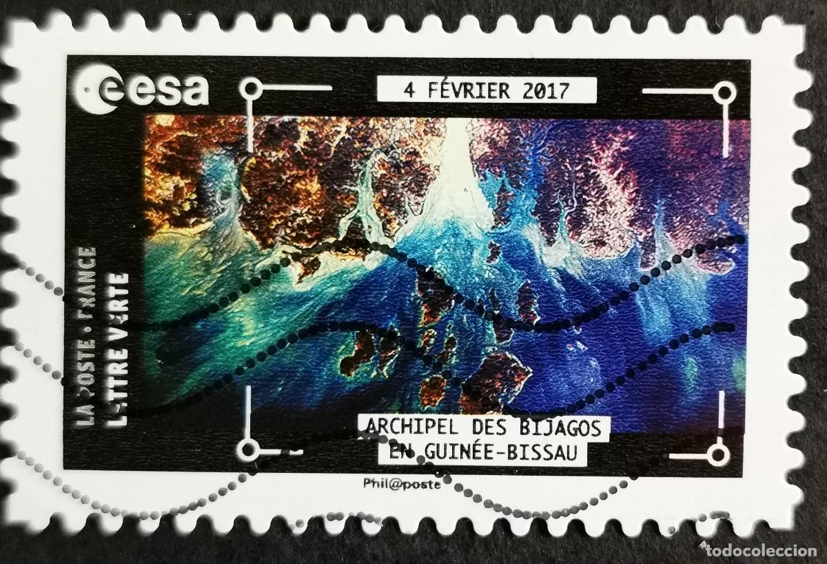 Sellos: Sello Francia 2018,Vistas Estaci&oacute;n Espacial: Archipi&eacute;lago Bijag&oacute;s, Sin Valor Facial Michel: FR 7021