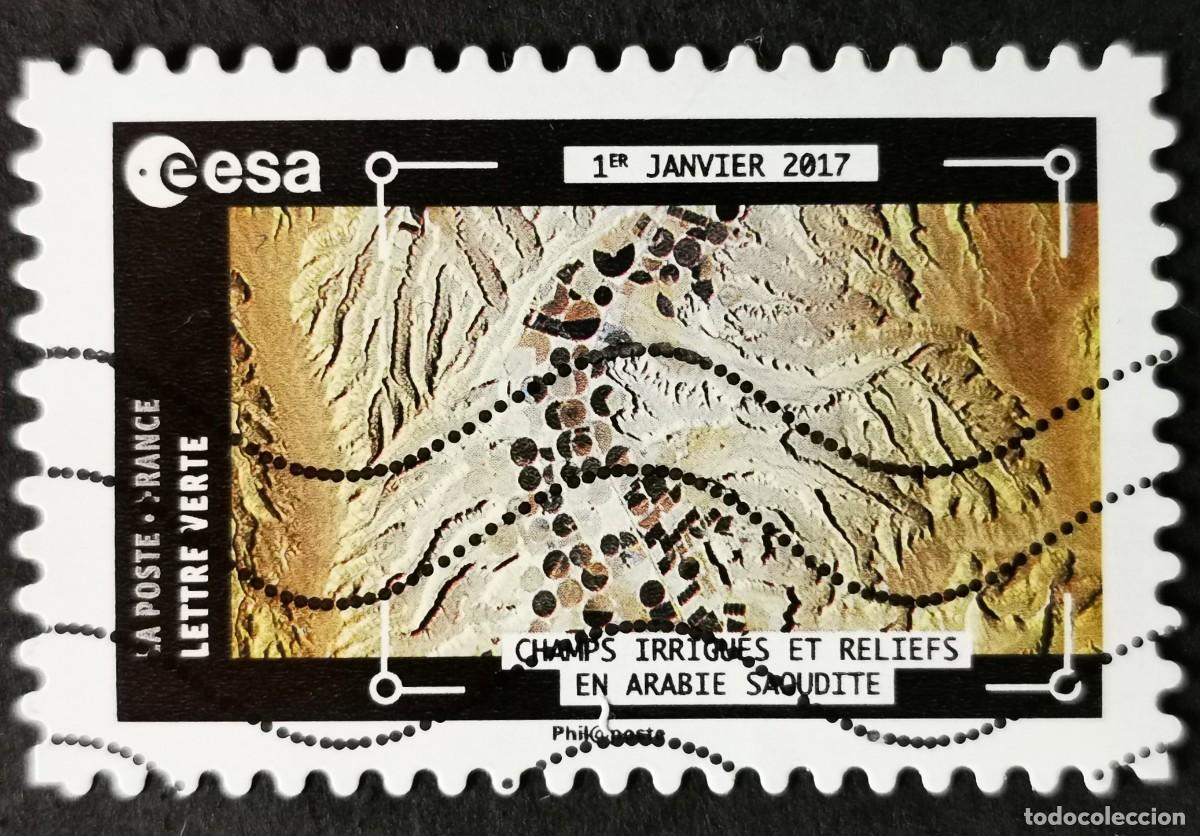 Sellos: Sello Francia 2018,Vistas Estaci&oacute;n Espacial: Campos regad&iacute;o Arabi , Sin Valor Facial Michel: FR 7024