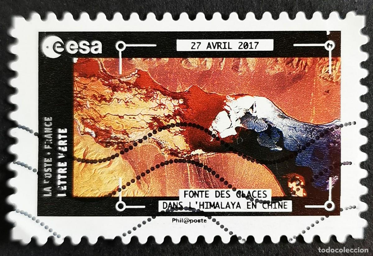 Sellos: Sello Francia 2018,Vistas Estaci&oacute;n Espacial: Glaciares derretidos , Sin Valor Facial Michel: FR 7027