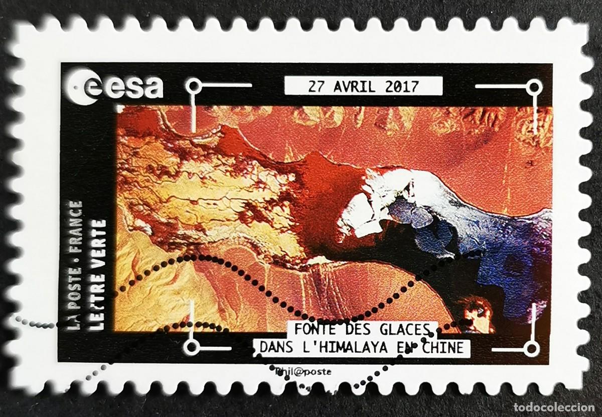 Sellos: Sello Francia 2018,Vistas Estaci&oacute;n Espacial: Glaciares derretidos , Sin Valor Facial Michel: FR 7027