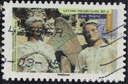 Sellos: Francia 2013 Oblit&eacute;r&eacute; Used Art gothique Annonciation &agrave; la Vierge Cath&eacute;drale de Reims Y&T 880 SU