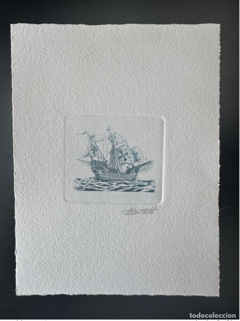 Sellos: B&eacute;lgica 1992 COB 2455 Prueba art&iacute;stica FDC Colomb Caravelle Europa CEPT