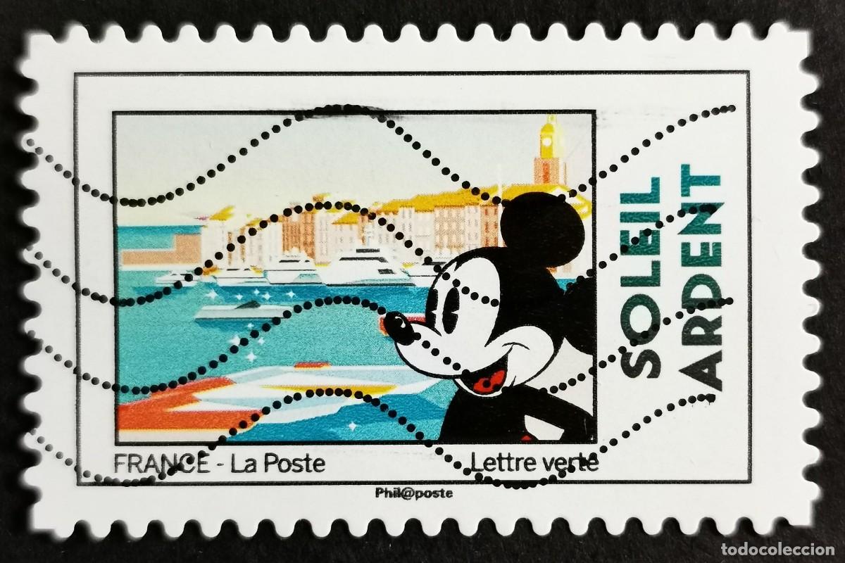 Sellos: Sello Francia 2018,Mickey y Francia: Sol ardiente, Sin Valor Facial Michel: FR 7065