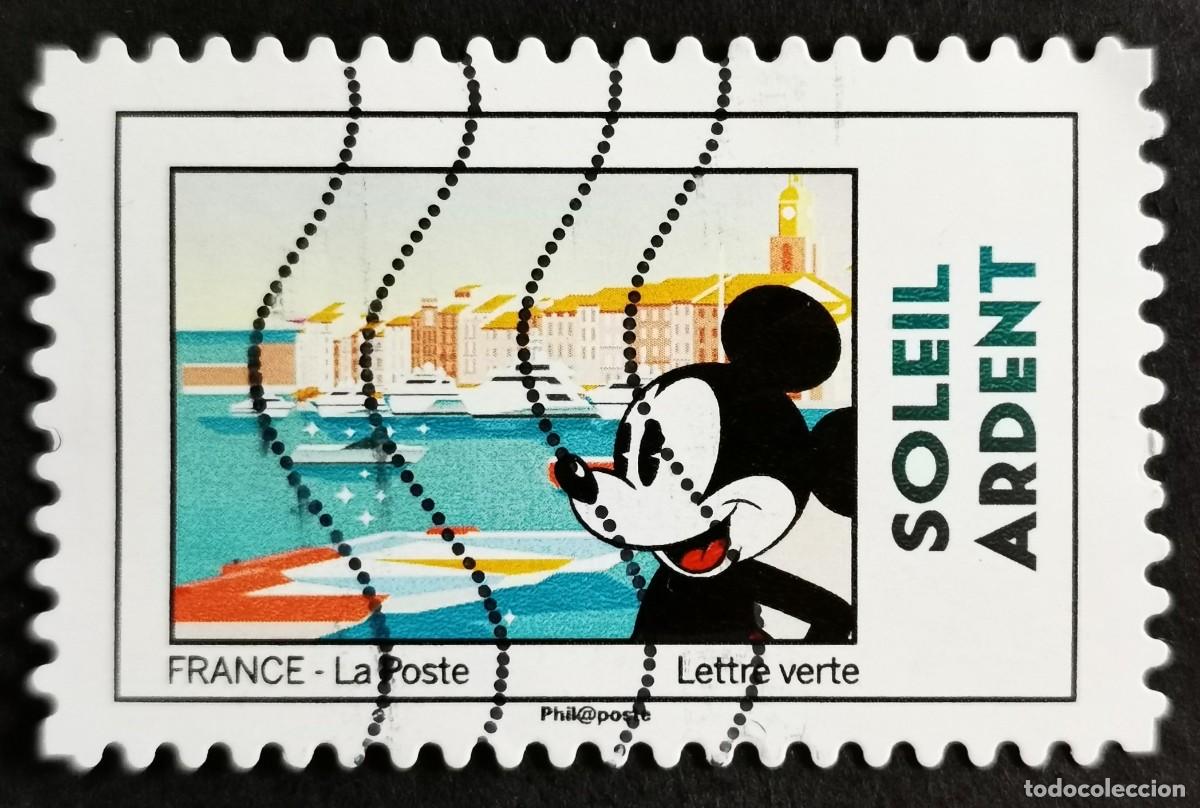 Sellos: Sello Francia 2018,Mickey y Francia: Sol ardiente, Sin Valor Facial Michel: FR 7065